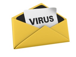 envelope with virus